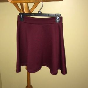 Burgundy skater skirt